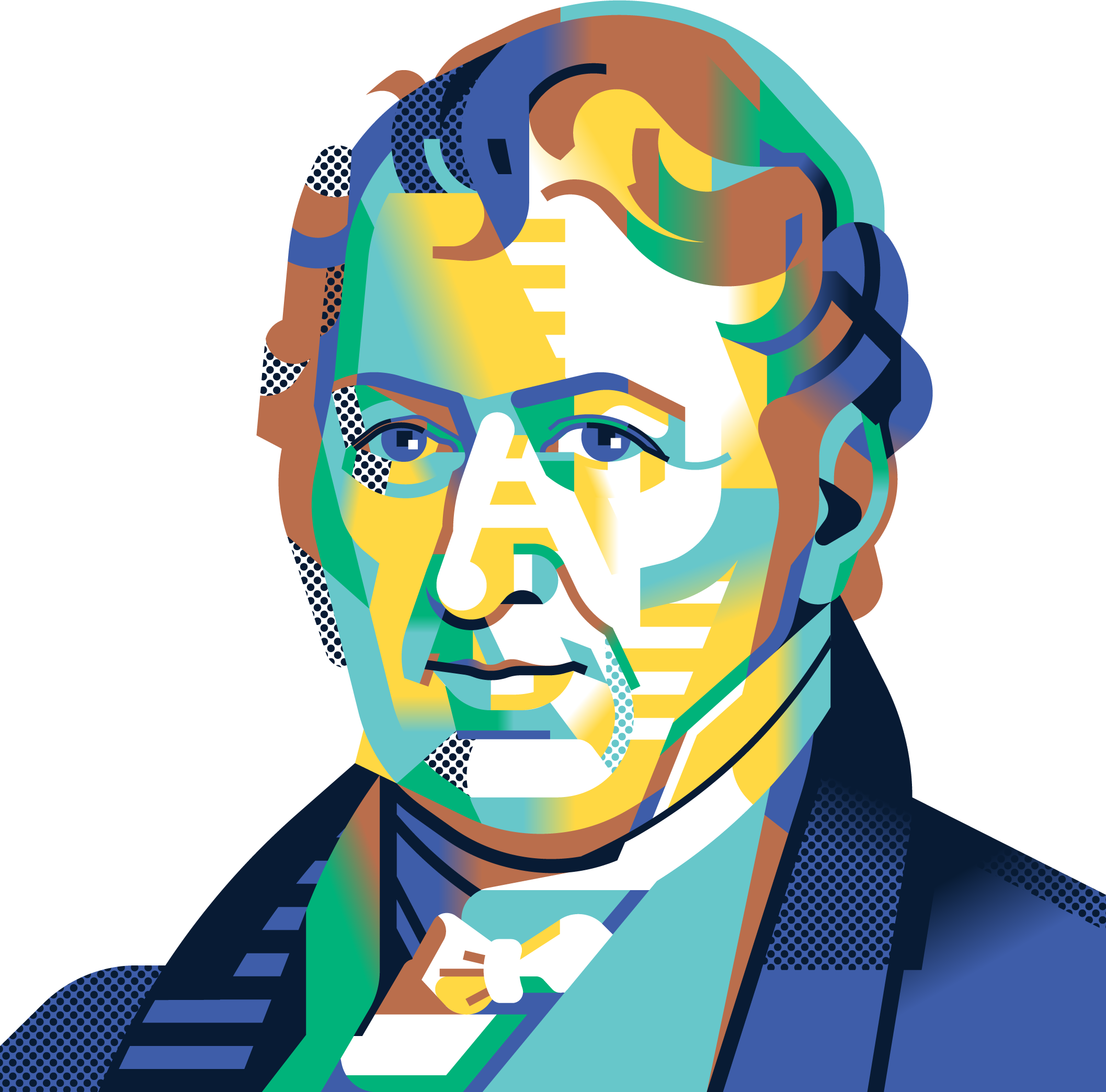 WSJ – Work geometric illustration pattern people portrait vector