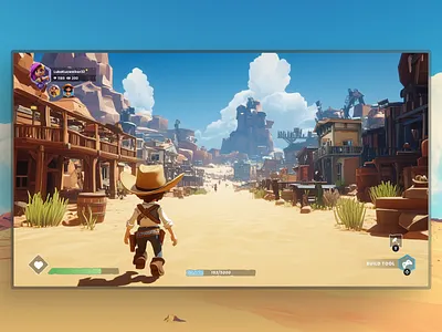 Game HUD design game game hud gamer gaming health healthbar hud party profile tools ui western