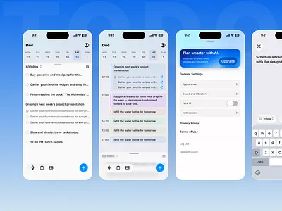 AI TODO APP concept todo ui