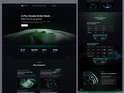 Crypto Trading Landing Page best design bitcoin blockchain crypto crypto exchange crypto trading crypto wallet cryptocurrency dark ui dex landing page landingpage modern trade trading trading landing page uiux web design web3