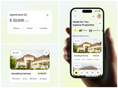 Real Estate Mobile App android app design booking design home house ios luxury map mobile app product design property real estate real estate app ui uiux uiux design user interface