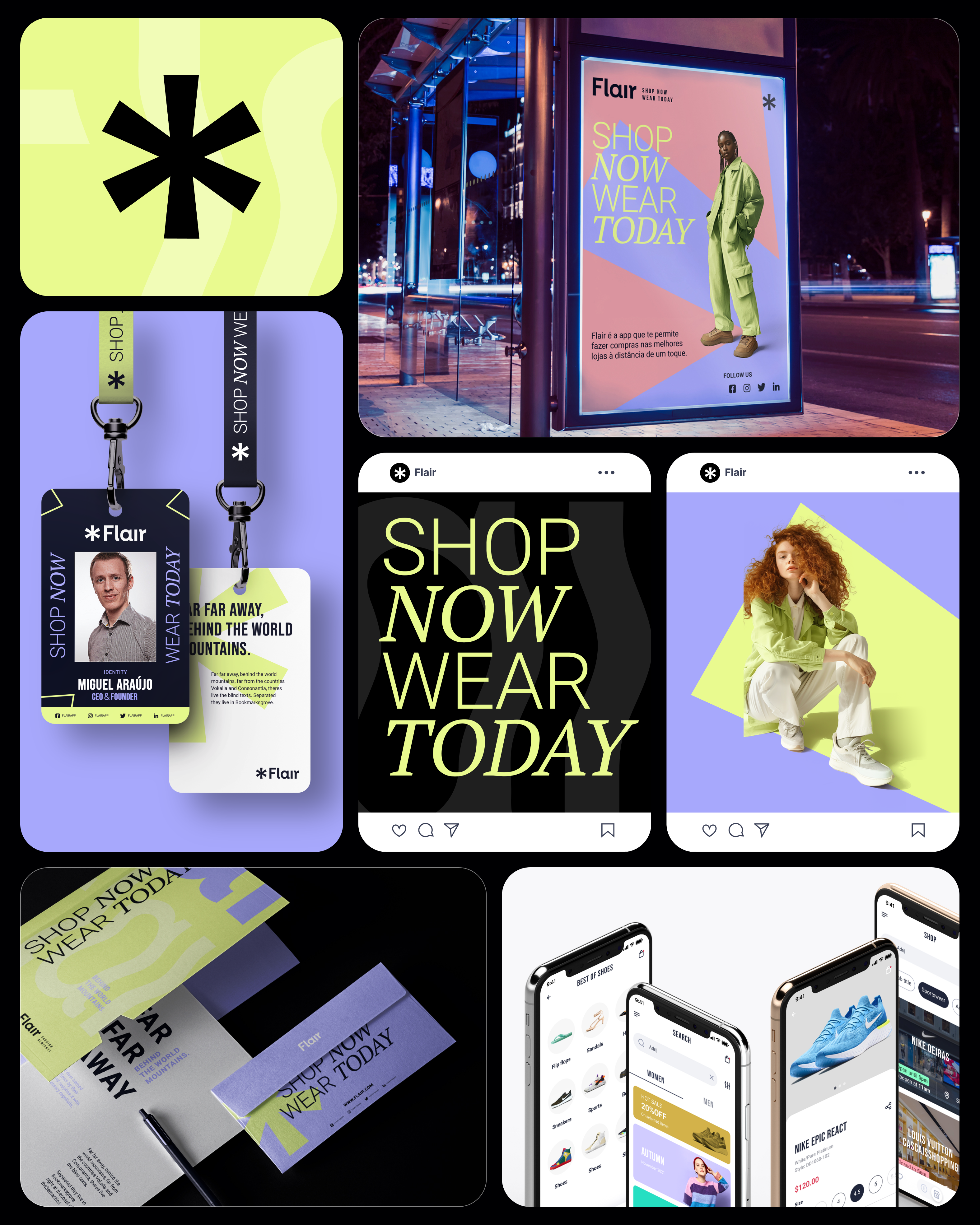 Flair Branding & App app branding fashion filipesj graphic graphic design marketplace mobile app product design ux ui