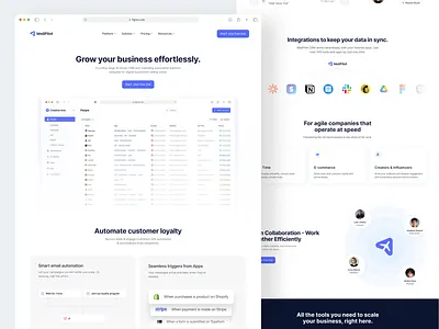 MailPilot - Email Automation Landing Page Concept email marketing figma landing page saas ui ux