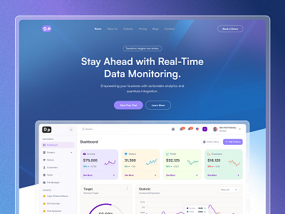 SaaS website design landing page saas ui ui ui design web design web ui website ui