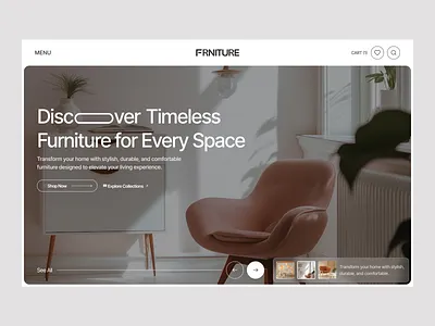 Timeless Furniture - UX UI Design branding design figma graphic design hero icon illustration logo minimal ui ux vector website