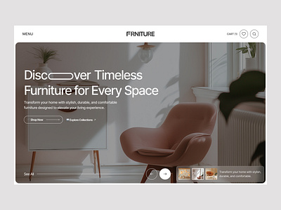 Timeless Furniture - UX UI Design branding design figma graphic design hero icon illustration logo minimal ui ux vector website