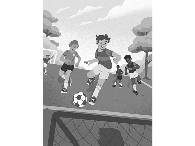 Take charge of your mood! adobe bookillustrations chapterheader character characterdesign football greyscale illustration interiorillustrations muti photoshop texture tree