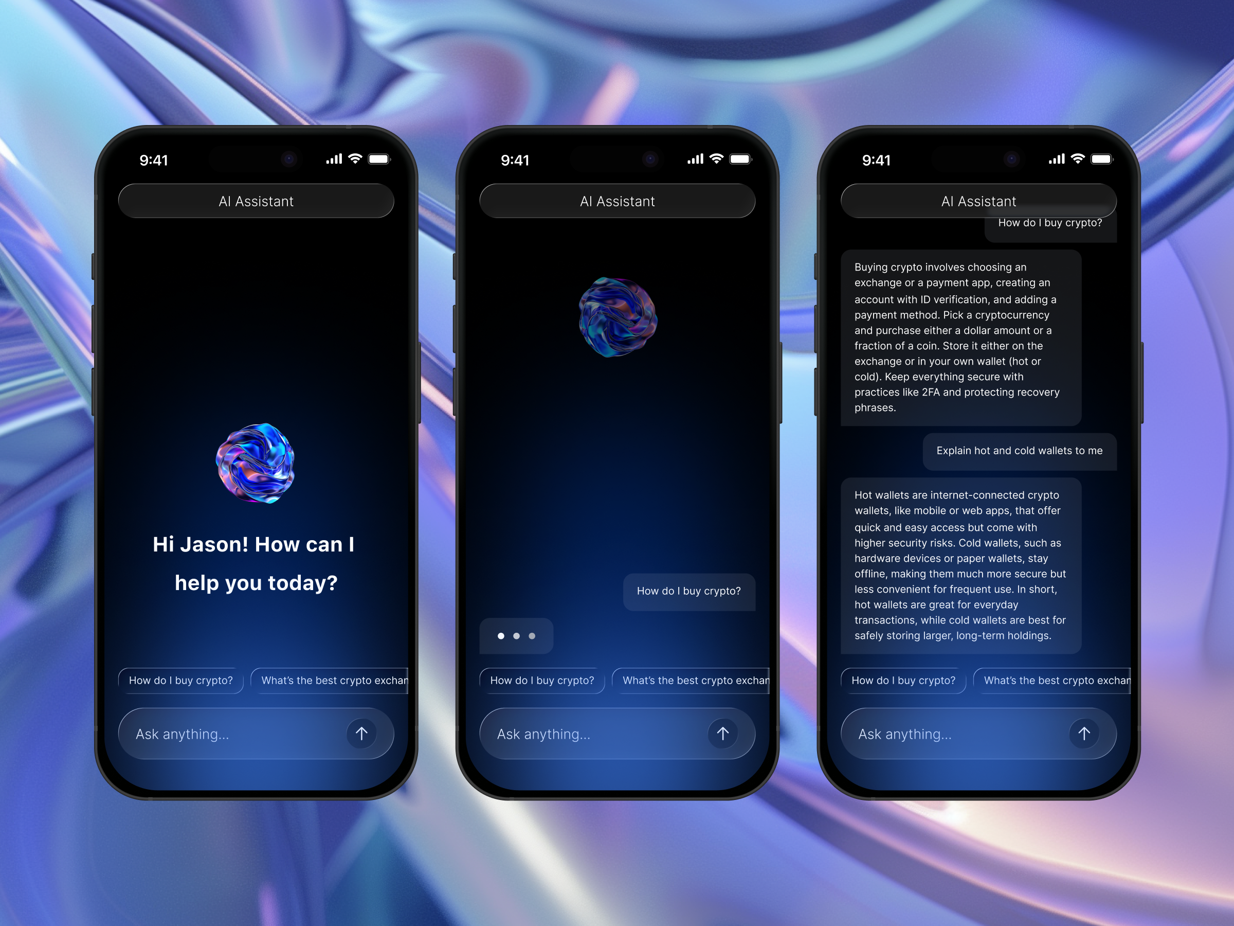 AI Chat Bot UI Concept