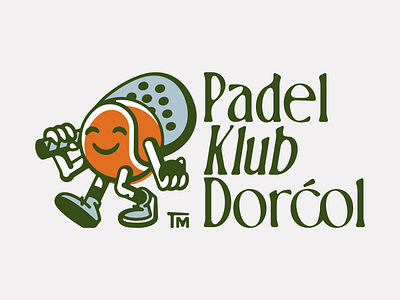 PadelKlub Dorćol ball branding design graphic design illustration logo mark padel racket sport typo typography wordmark