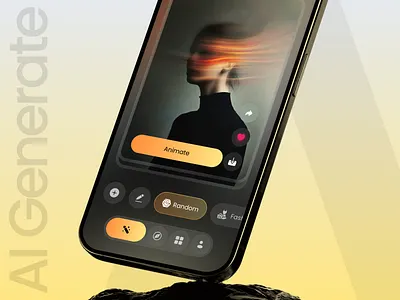 Futuristic AI Art Generator App ai ai art ai creativity app design app designer app developer art generator dashboard desiger design trends designer full app design landing page designer minimal app mobile mobile app mobile designer mvp visual design web app designer website designer