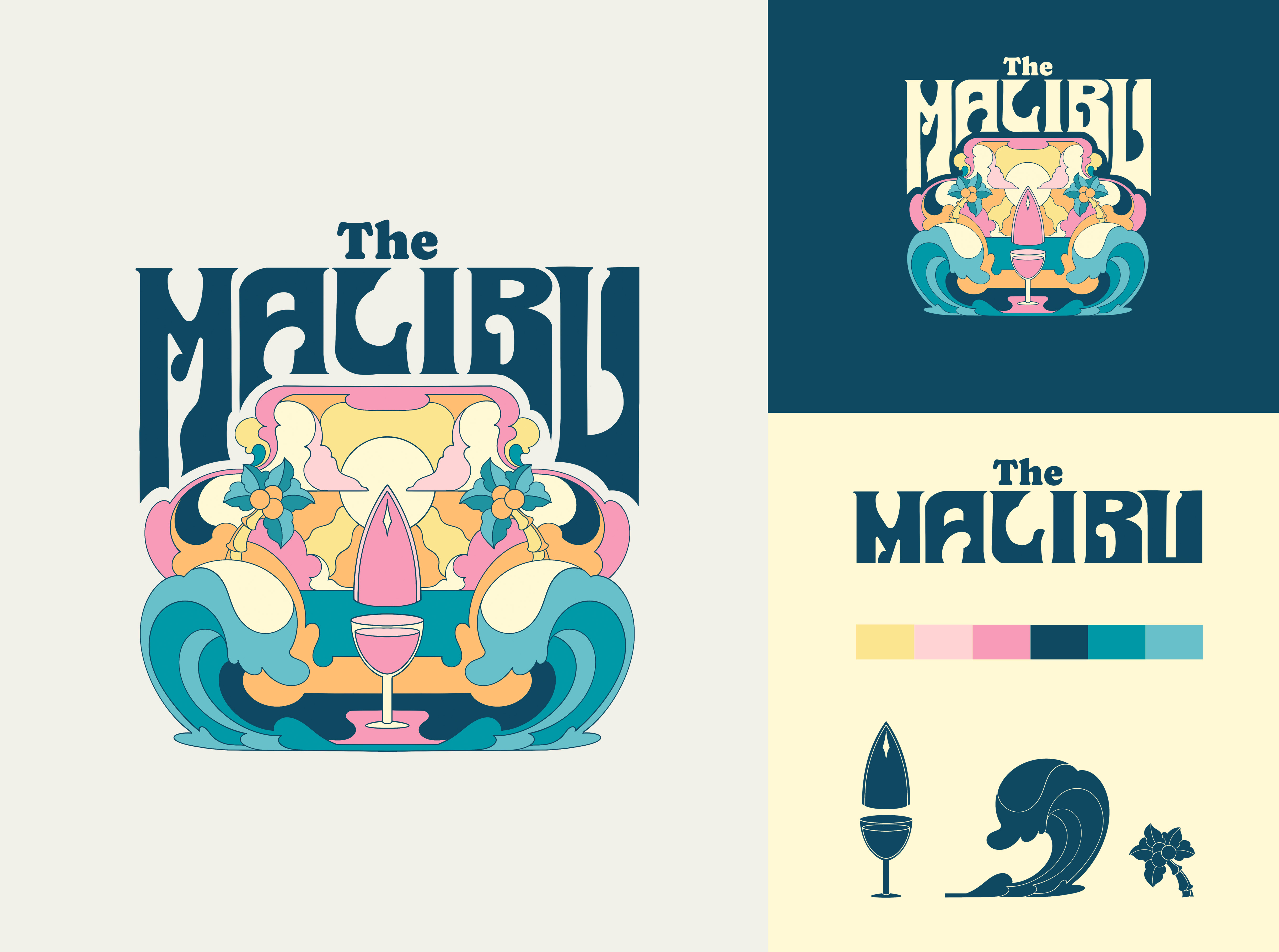 Example of Unique Vintage Retro Psychedelic Logo