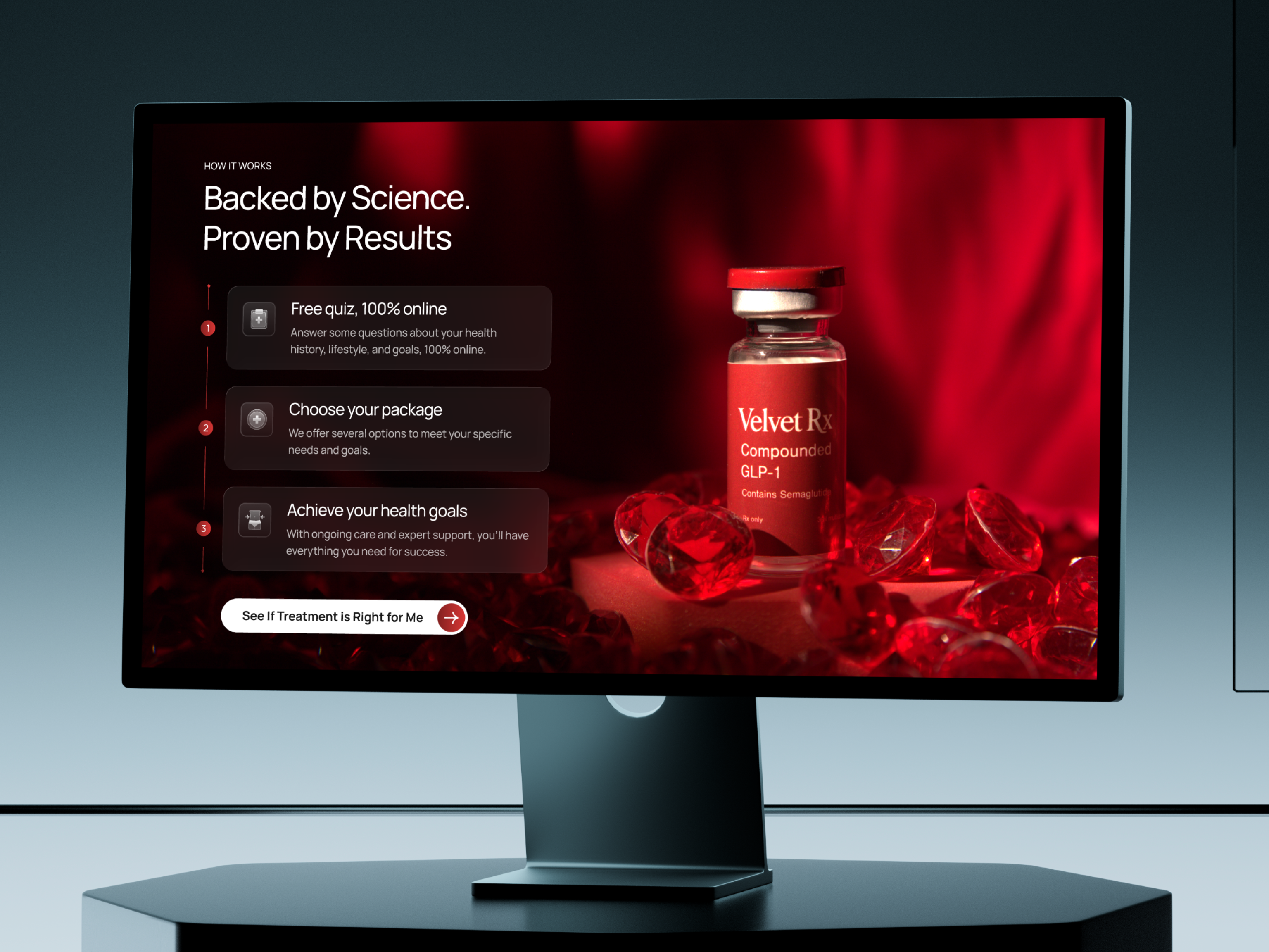 Telehealth Website - Weight Loss cart catalog checkout ecommerce glp 1 treatment healthcare website online shopping ozempic peptides product design research semaglutide shop shopify website supplements telehealth telehealth and wellness weight loss weight loss landing page wellness landing page