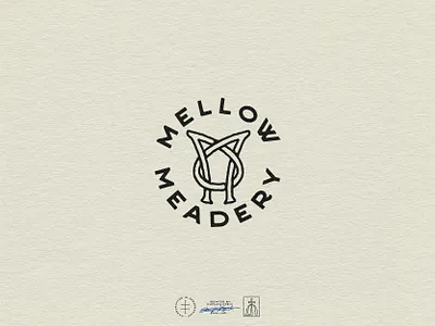 Mellow Meadery Monogram Logo brand design brand identity branding branding design clean hand drawn identity design logo logo design logo designer logodesign meadery minimal mm monogram sans serif simple vintage visual identity wine