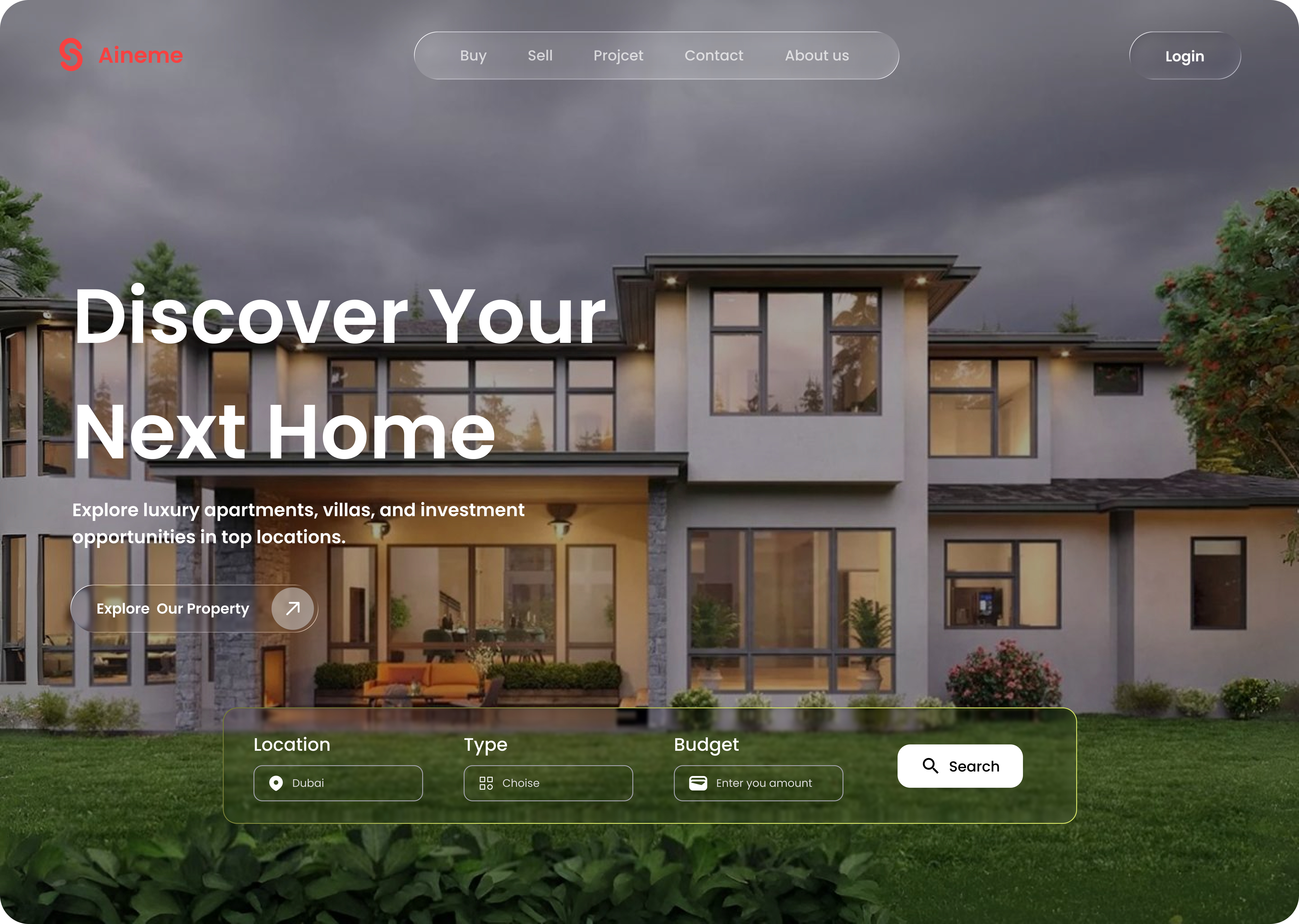 Real estate Landing Page design app design branding clean ui design figma hero section design illustration landing page logo mobile ui motion graphics personal finance real estate ui ui design ui ux user interface design ux design we desgin website