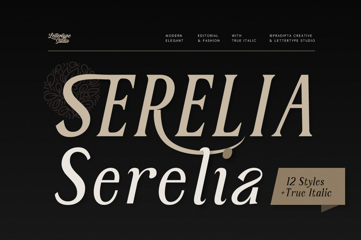 Serelia — Modern Elegant Editorial Serif Family agency bold branding classic creative display editorial elegant fashion food headline high end logo luxury magazine modern packaging premium serif typography