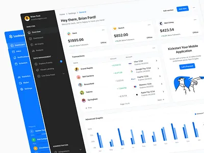 SaaS Dashboard - Lookscout Design System clean dashboard design layout saas ui user interface ux web application webapp