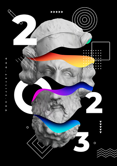 Abstract Poster design graphic design illustration typography