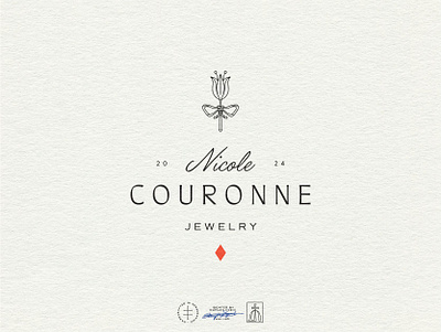 Nicole Courounne Alternative Logo brand design brand identity branding branding design elegant flower hand drawn identity design jewelry lettering logo logo design personal personal brand script signature sophisticated typography vintage visual identity