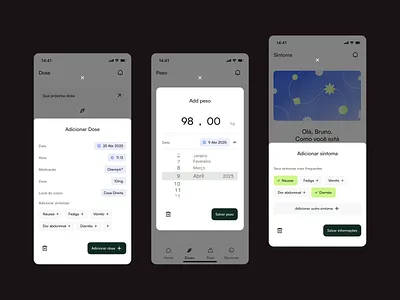 Elvor App Design app application clean design doctor healthy interface layout medical medicine minimal track ui uiux ux weight