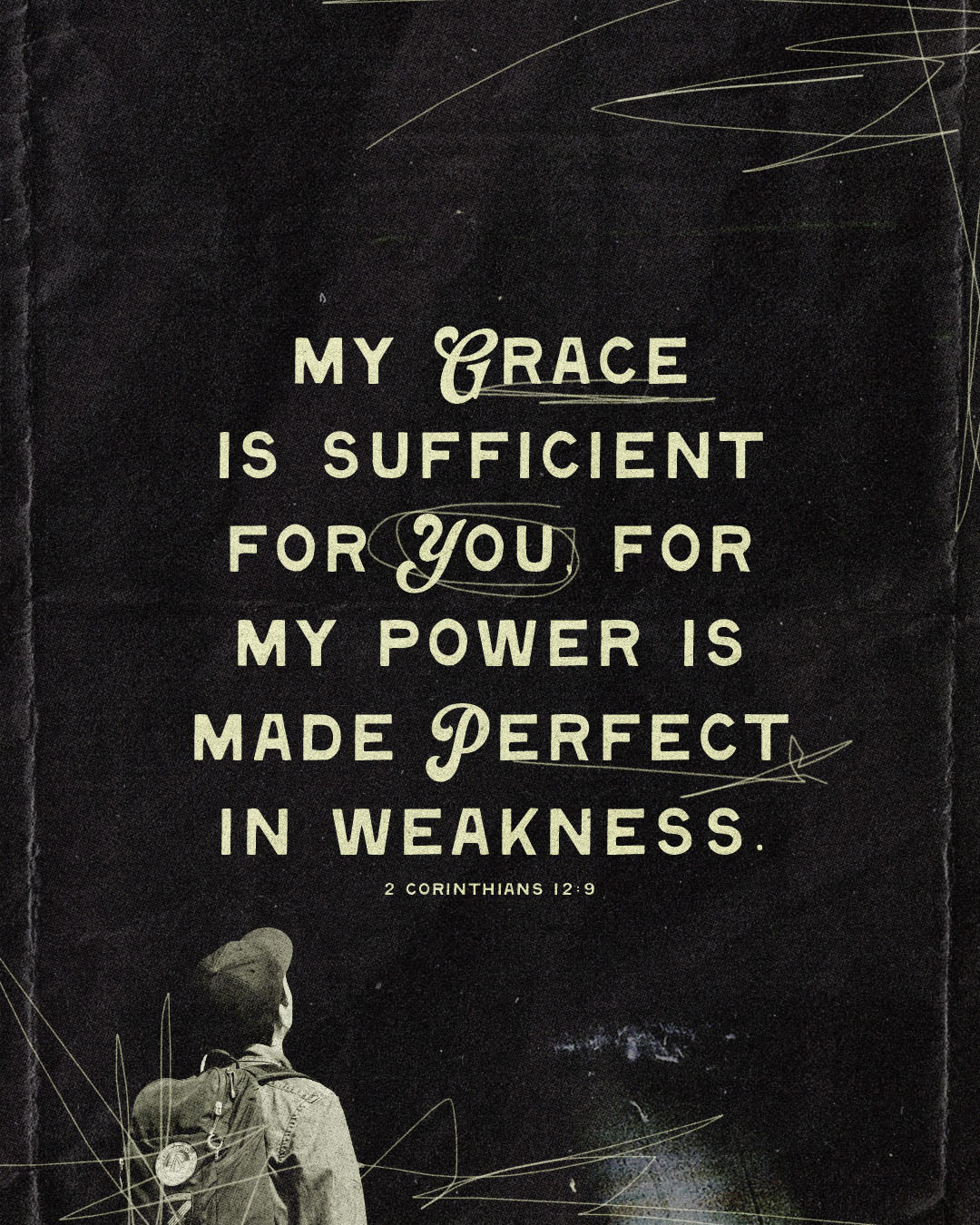 My Grace is sufficient for You | Christian Poster christian church editorial design god graphic design lettering poster sermon social media type design