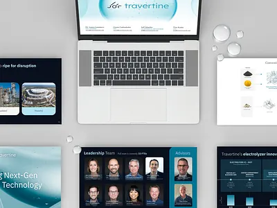 Travertine Tech // Brand Collateral & Presentations brand identity branding clean collateral deck design digital graphic design materials minimal organic powerpoint presentation professional science strat up tech technology uxui