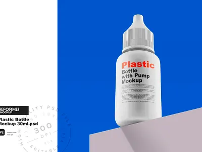 Plastic Bottle Mockup 30ml design food illustration mock up mockup package packaging psd template