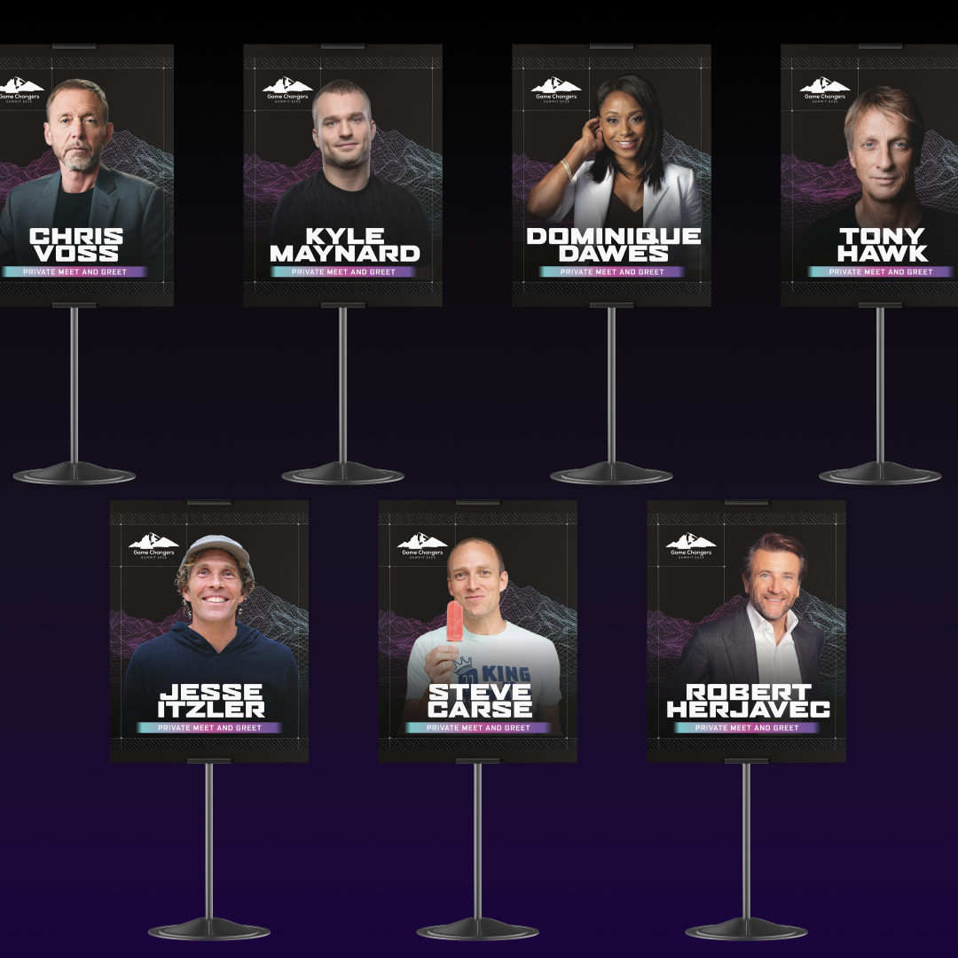 Crisp Game Changers Summit // Event Collateral banner booth branding business collateral conference dark design energy event gradient graphic design law legal signage summit ux