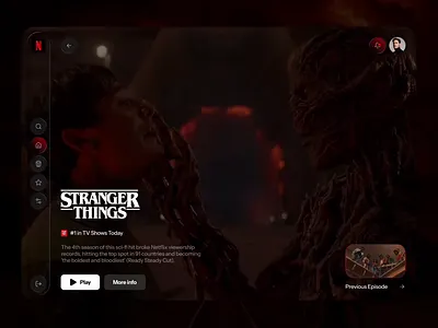 Streaming App UI Design broadcast cinema dashboard cinematic ui dashboard design dashboard ui media player movie app movie app design movie dashboard movie web design movie website netflix design netflix redesign stranger things streaming app ui streaming dashboard streaming design video platform video player video streaming