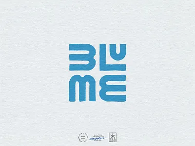 Blume Swimwear Secondary Logo brand design brand identity branding branding design hand drawn hand lettering identity design lettering logo logo design minimal ocean organic playful swimwear type typographic typography vintage visual identity