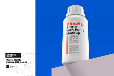 Plastic Bottle Mockup 250ml design food illustration mock up mockup package packaging psd template
