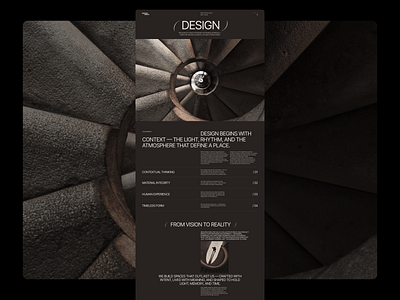 Architectural Studio - Service Page architecture branding corporate website graphic design landing page service page ui