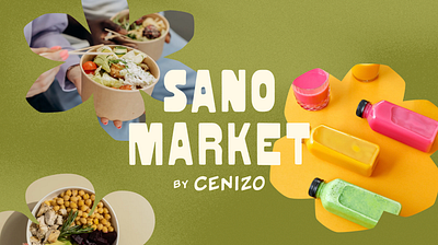 Sano Market - Healthy Options bold brand design branding bright colorful food fun healthy lettering logo logol market natural playful welcoming wellness