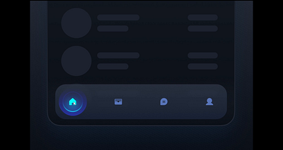 Tab Bar Animation 🔥 android concept dark mode figma flow effect home ios message nav navigation profike tab bar