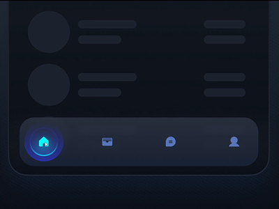 Tab Bar Animation 🔥 android concept dark mode figma flow effect home ios message nav navigation profike tab bar