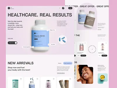 Healthcare E-commerce Website conversion focused design ecommerce design ecommerce website healthcare e commerce healthcare website home page design landing page design minimal ecommerce modern website design online store design product page design sales page design shopify designer shopify developer shopify expert shopify store design shopify theme customization store redesign ux ui designer web ui design