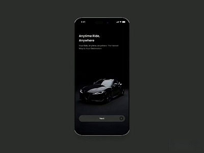 Luxury Car Rental App Design app design black app booking booking app booking car car app car rent service design luxury car rent mobile app rent rent a car rental app reservation ui