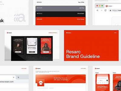 Resarc - Pitch Deck ai ai research animation app artificial intelegnt brand brand guideline branding deck design logo motion graphics pitch deck presentation research ui uigo ux