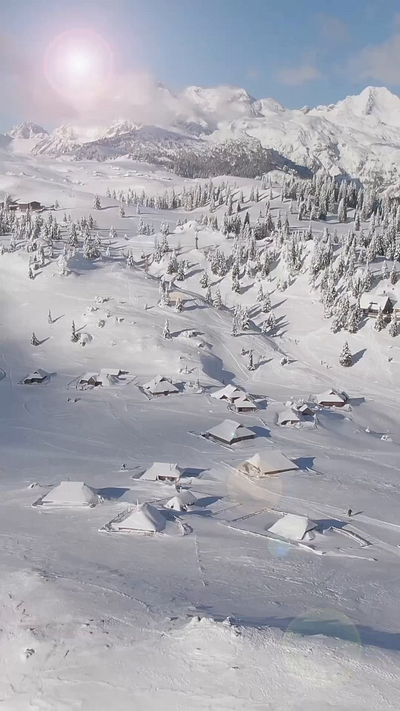 Reel pour la promotion d'une station de ski vidéo