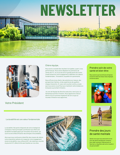 Newsletter entreprise de recyclage des dechets prospectus