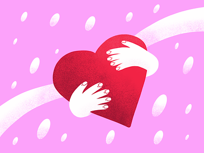 Embrace for Valentine's Day design graphic design illustration ipad postcard procreate