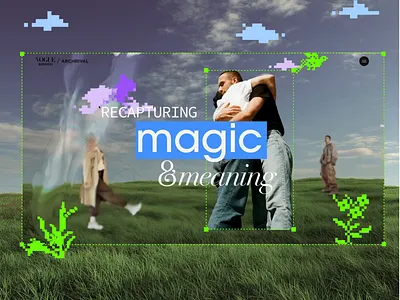 Vogue | Archrival: Gen Z report website design animation article blog composition creative. design editorial hover magazine micro interactions pixel shader storytelling typography ui webgl website