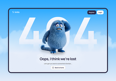 404 Landing page app branding design graphic design illustration layout logo motion graphics ui ux