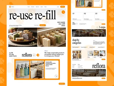 Reflora landing page redesign brand design design landing page product design ui ux web design