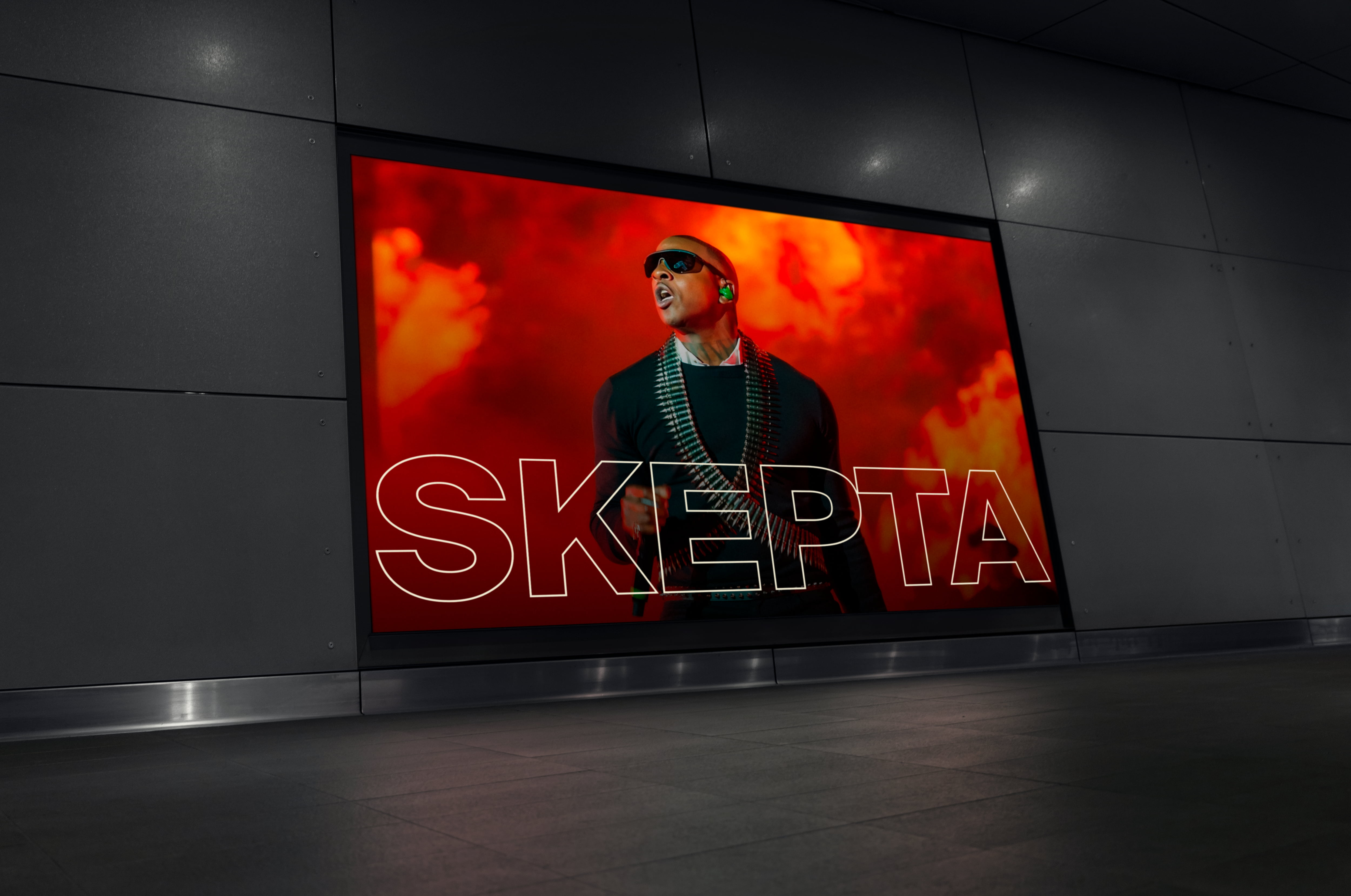Skepta — Home & Music Pages graphic design hiphop music rapper ui ux web design