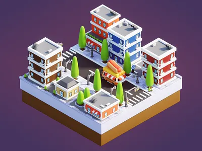 City Day Hotdog 3d 3ddesign 3dmodeling car city day hotdog illustration