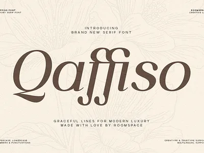 Qaffiso Luxury Serif Font – Elegant Modern Typeface branding design display elegant fashion graphic design illustration logo luxury magazine typography ui