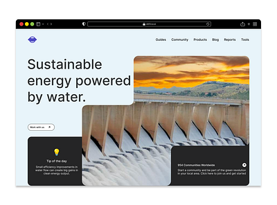 Hydrodam Hero Section figma product design ui user interface website design