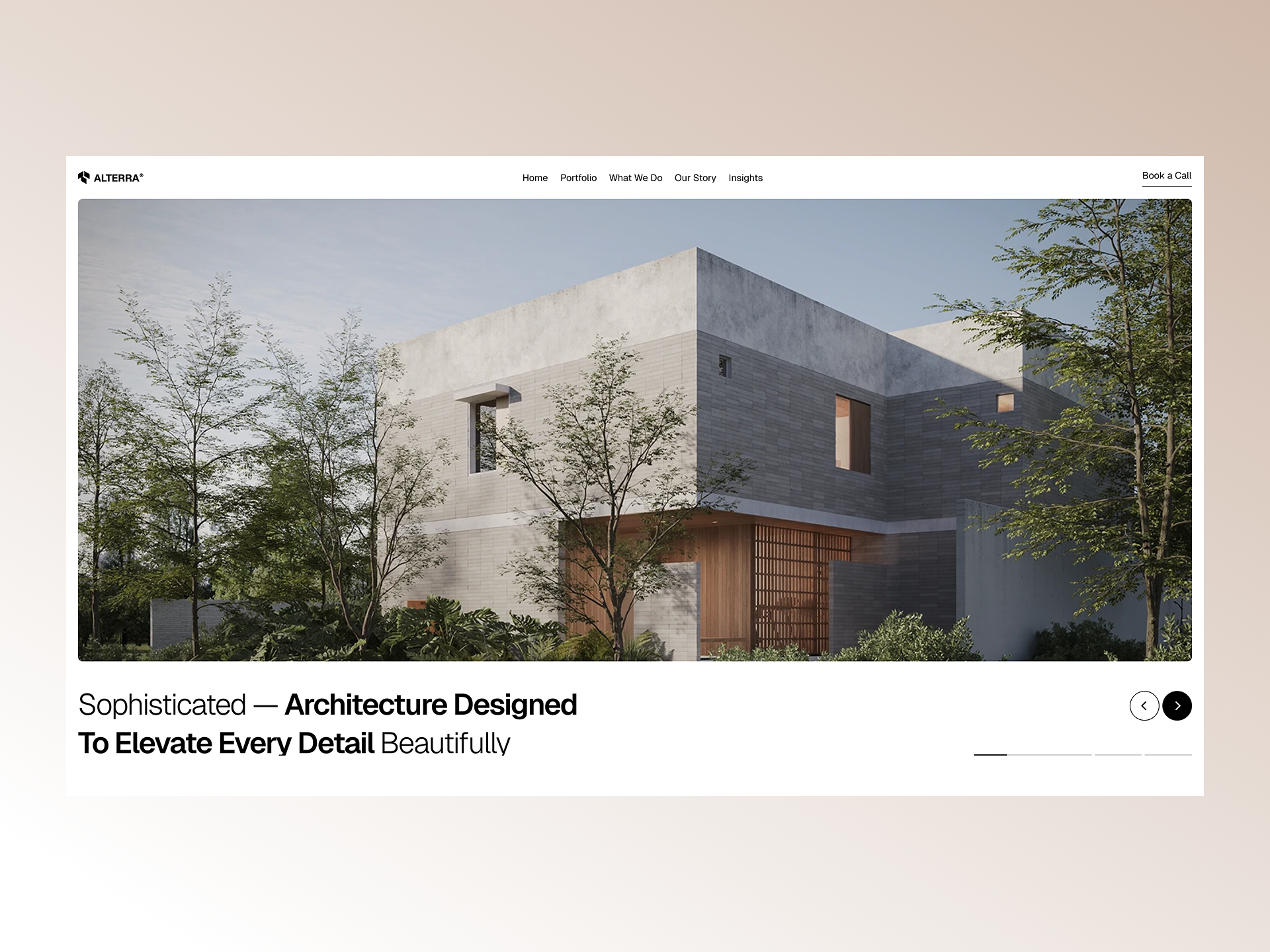 Alterra — Modern Architecture Website architect architecture architecturestudio editorial landing luxury minimal modern portfolio realestate typography ui ux web website