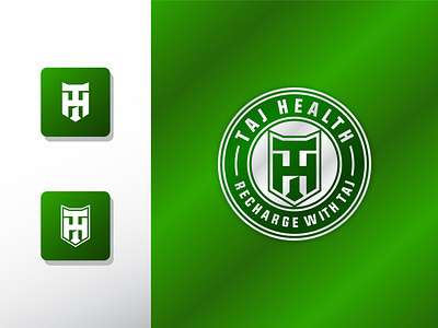 TH Monogram Logo for Taj Health, Logo for Branding, Clothing badge logo brand identity branding clothing design display font geometric graphic design hand lettering handmade healthy initial logo lettering logo logo design logo type monogram premium typography