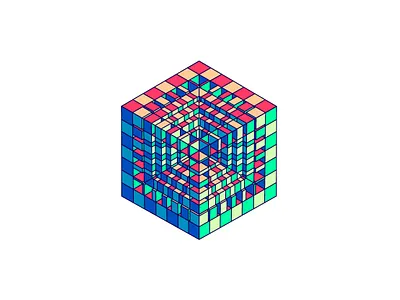 Abstract 3d Tesseract Cube Logo absract branding business logo contemporary cube design drawing elegance geometric geometry graphic design illustration logo logoground logomaker tesseract ui